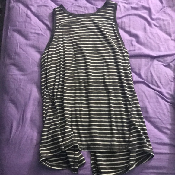 Summer tank top draped striped layered - Picture 1 of 3